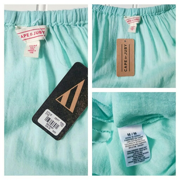 Cape Juby Embroidered Ruffle Cropped Peasant Top - Picture 4 of 8